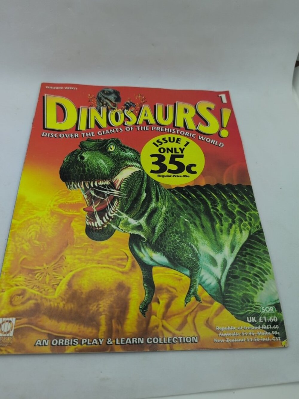 Vintage 1997 Orbis Dinosaurs! Magazine no 1 T-Rex READ
